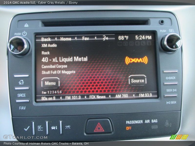Cyber Gray Metallic / Ebony 2014 GMC Acadia SLE