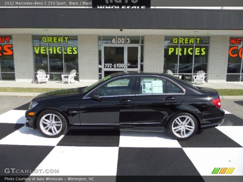 Black / Black 2012 Mercedes-Benz C 250 Sport