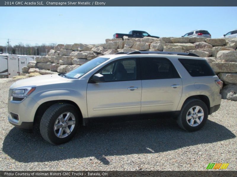 Champagne Silver Metallic / Ebony 2014 GMC Acadia SLE