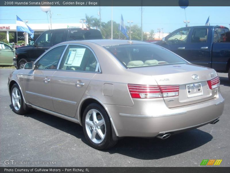 Golden Beige / Beige 2008 Hyundai Sonata Limited V6