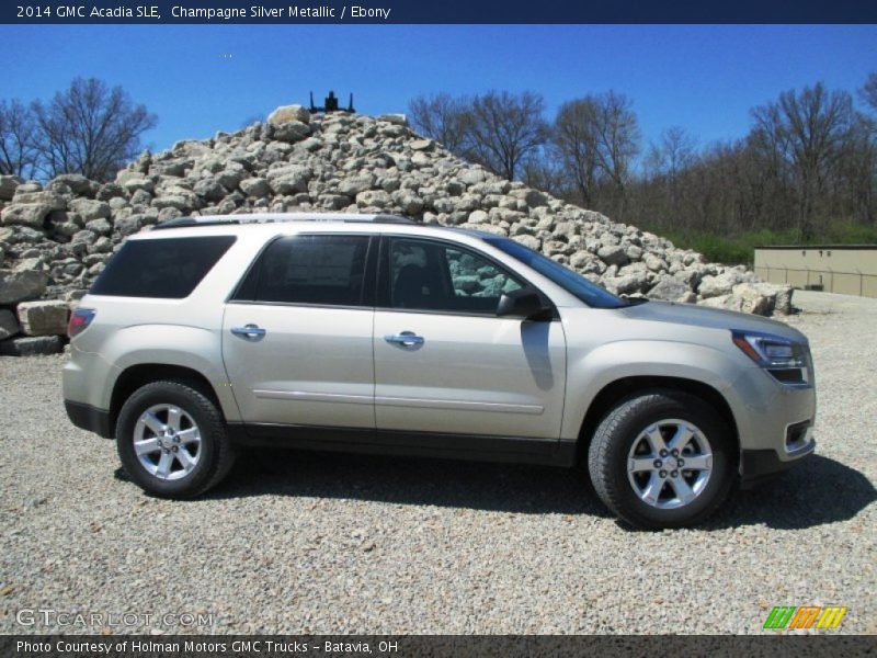 Champagne Silver Metallic / Ebony 2014 GMC Acadia SLE