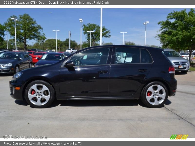 Deep Black Metallic / Interlagos Plaid Cloth 2010 Volkswagen GTI 4 Door