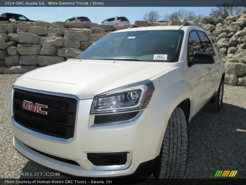 White Diamond Tricoat / Ebony 2014 GMC Acadia SLE