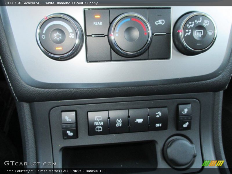 White Diamond Tricoat / Ebony 2014 GMC Acadia SLE