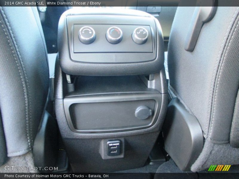 White Diamond Tricoat / Ebony 2014 GMC Acadia SLE