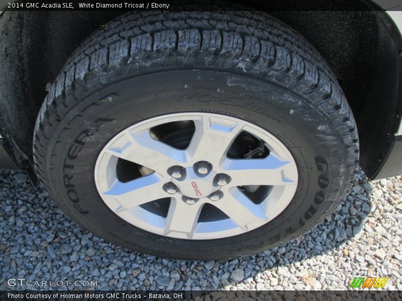 White Diamond Tricoat / Ebony 2014 GMC Acadia SLE