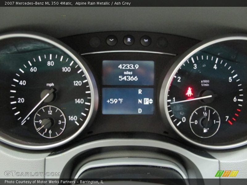 Alpine Rain Metallic / Ash Grey 2007 Mercedes-Benz ML 350 4Matic