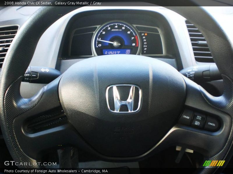 Galaxy Gray Metallic / Gray 2008 Honda Civic LX Sedan