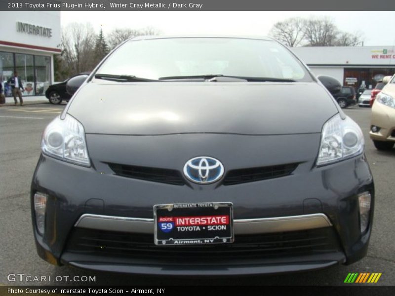 Winter Gray Metallic / Dark Gray 2013 Toyota Prius Plug-in Hybrid