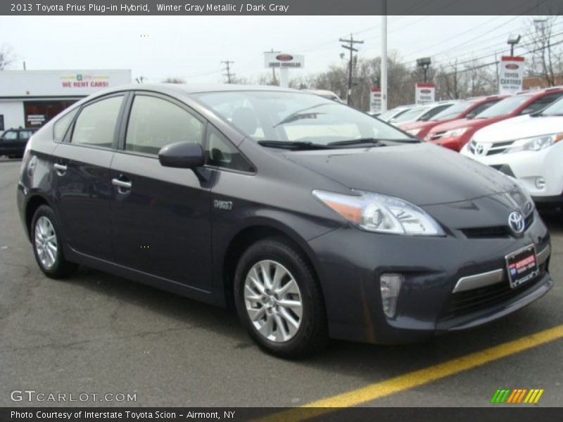 Winter Gray Metallic / Dark Gray 2013 Toyota Prius Plug-in Hybrid