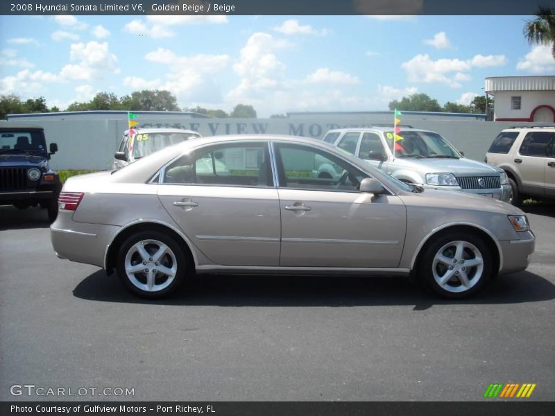 Golden Beige / Beige 2008 Hyundai Sonata Limited V6