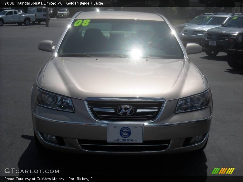 Golden Beige / Beige 2008 Hyundai Sonata Limited V6