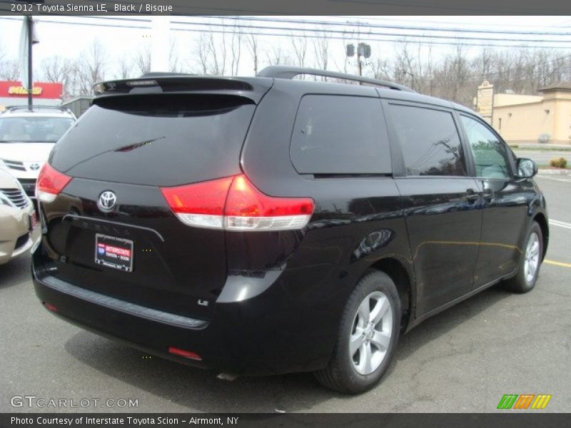 Black / Bisque 2012 Toyota Sienna LE