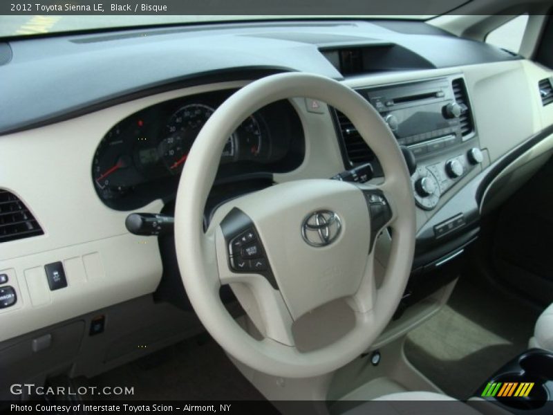 Black / Bisque 2012 Toyota Sienna LE