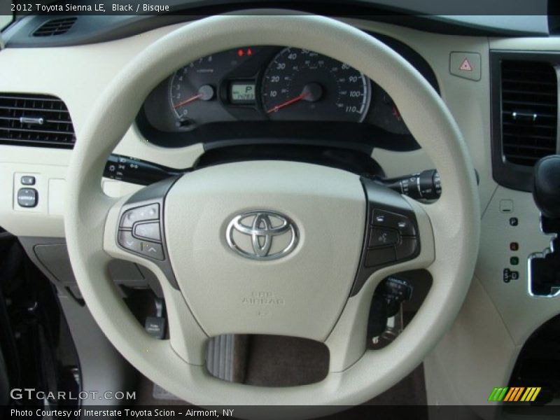 Black / Bisque 2012 Toyota Sienna LE