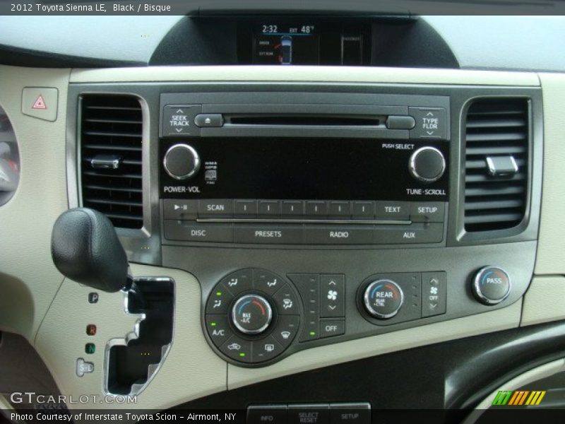Black / Bisque 2012 Toyota Sienna LE