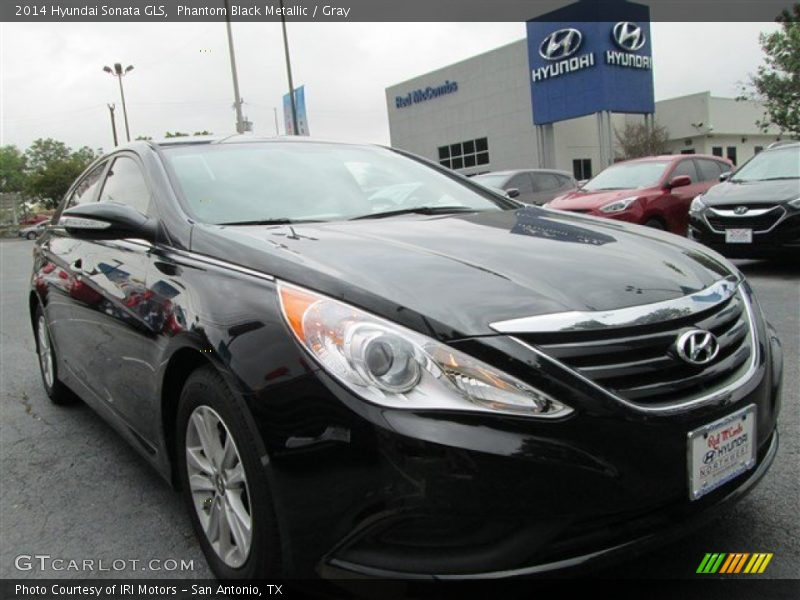 Phantom Black Metallic / Gray 2014 Hyundai Sonata GLS