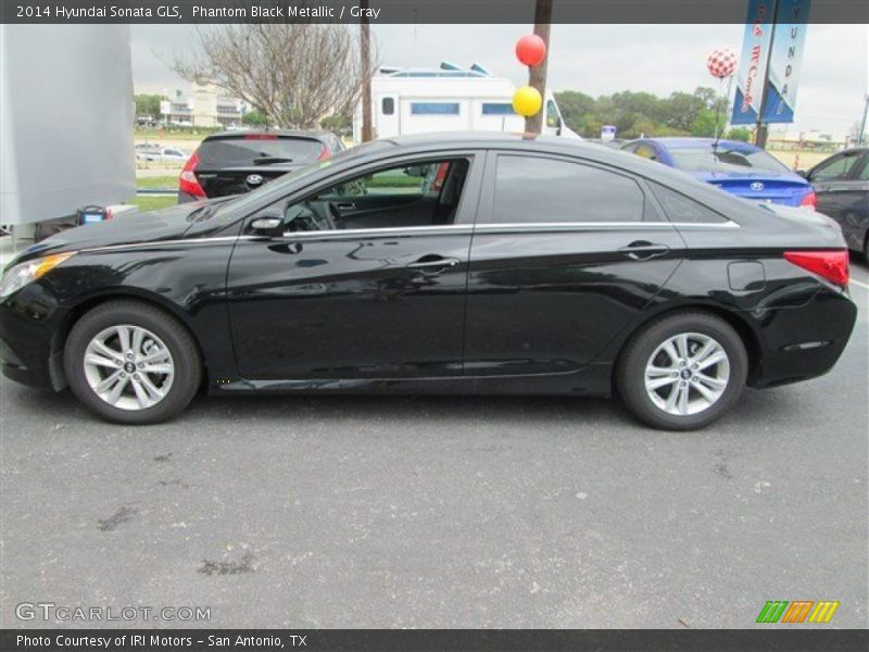 Phantom Black Metallic / Gray 2014 Hyundai Sonata GLS