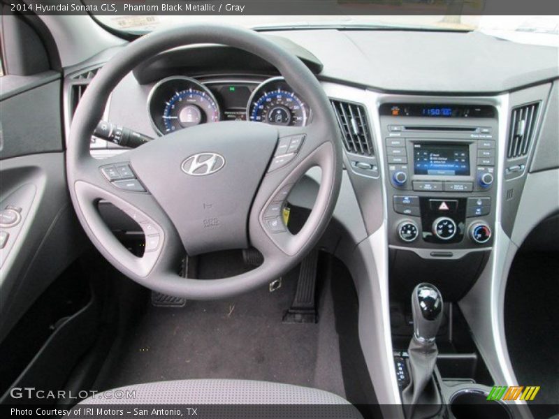 Phantom Black Metallic / Gray 2014 Hyundai Sonata GLS