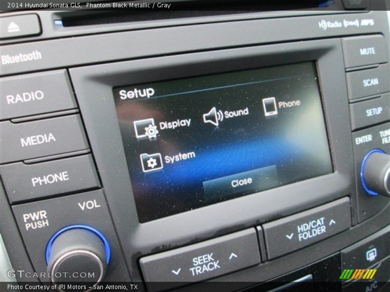 Phantom Black Metallic / Gray 2014 Hyundai Sonata GLS