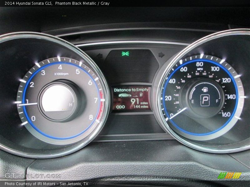Phantom Black Metallic / Gray 2014 Hyundai Sonata GLS