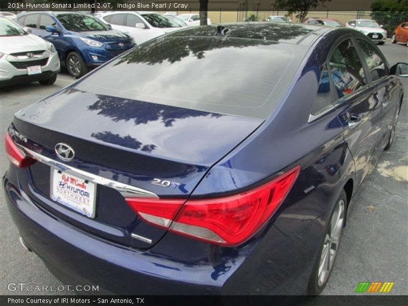 Indigo Blue Pearl / Gray 2014 Hyundai Sonata Limited 2.0T