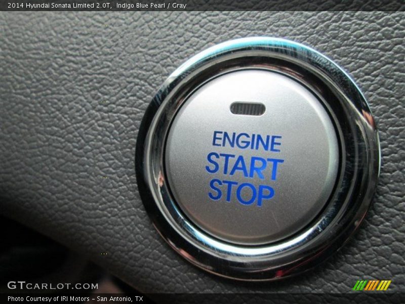 Indigo Blue Pearl / Gray 2014 Hyundai Sonata Limited 2.0T