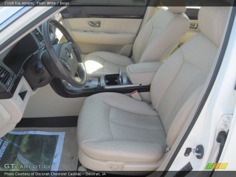 Pearl White / Beige 2008 Kia Amanti
