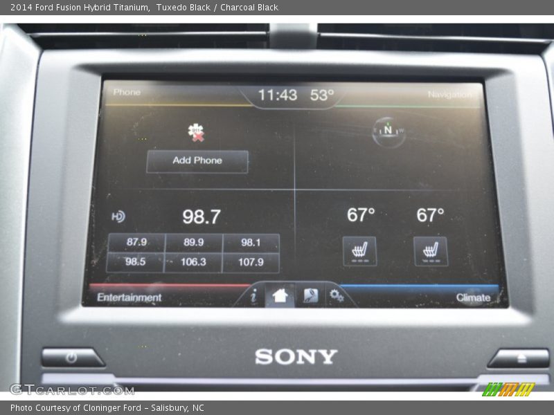 Tuxedo Black / Charcoal Black 2014 Ford Fusion Hybrid Titanium