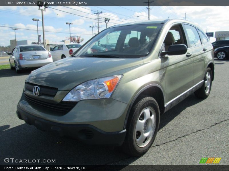 Green Tea Metallic / Ivory 2007 Honda CR-V LX