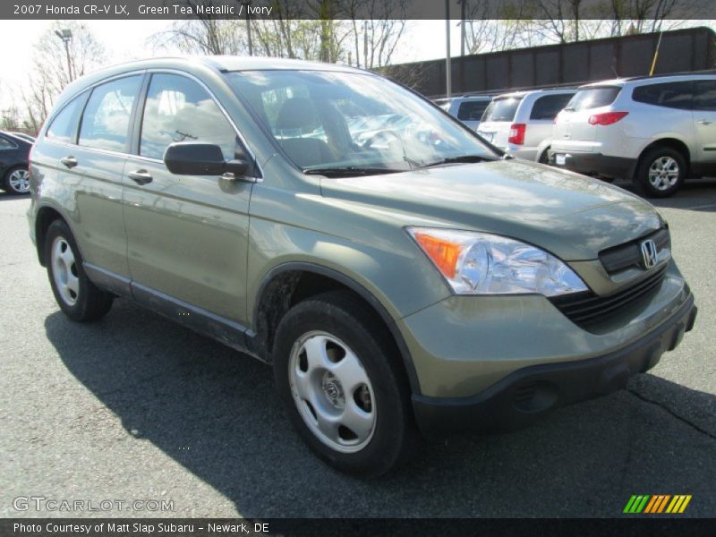 Green Tea Metallic / Ivory 2007 Honda CR-V LX