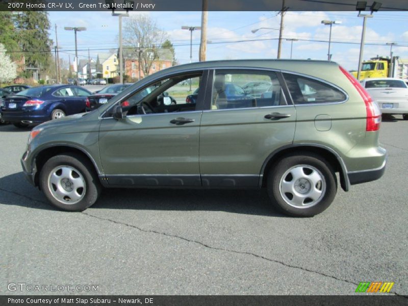Green Tea Metallic / Ivory 2007 Honda CR-V LX