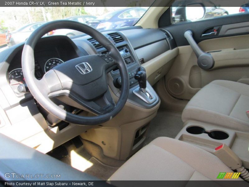Green Tea Metallic / Ivory 2007 Honda CR-V LX