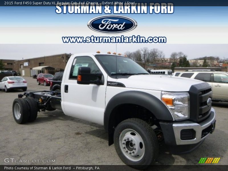Oxford White / Steel 2015 Ford F450 Super Duty XL Regular Cab 4x4 Chassis