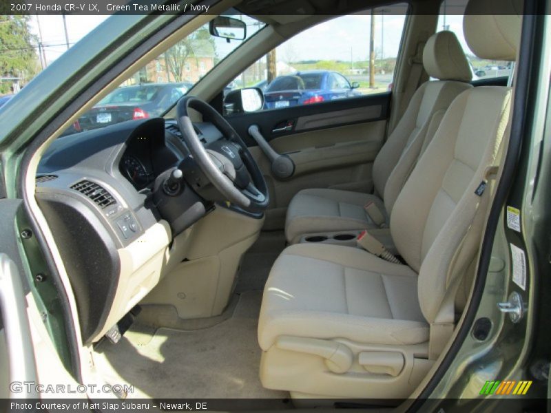 Green Tea Metallic / Ivory 2007 Honda CR-V LX