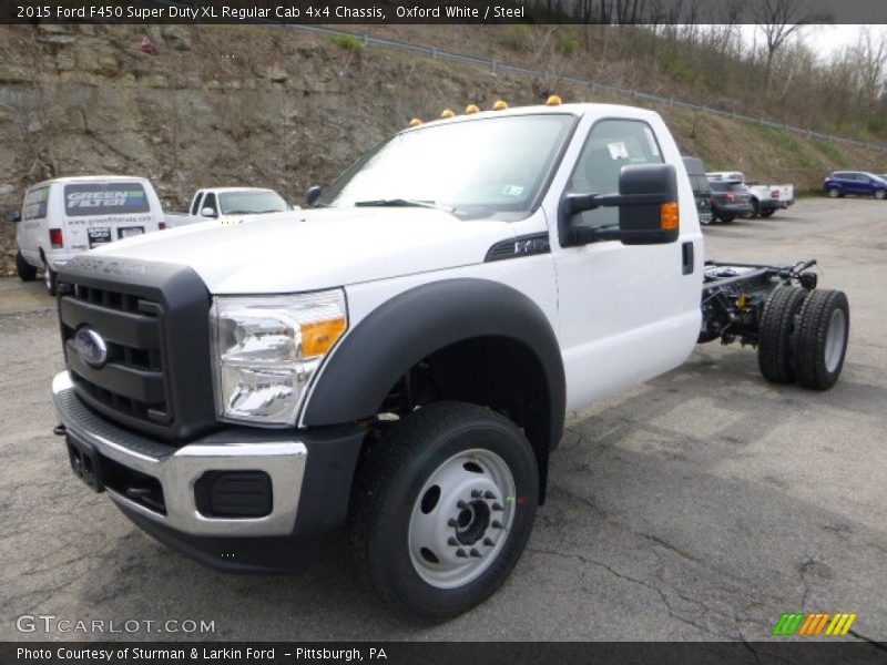 Oxford White / Steel 2015 Ford F450 Super Duty XL Regular Cab 4x4 Chassis
