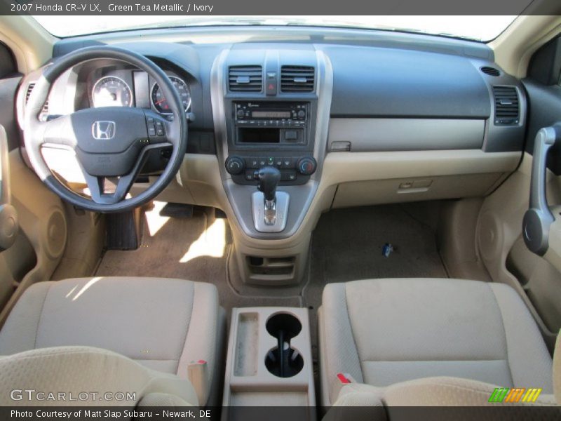 Green Tea Metallic / Ivory 2007 Honda CR-V LX