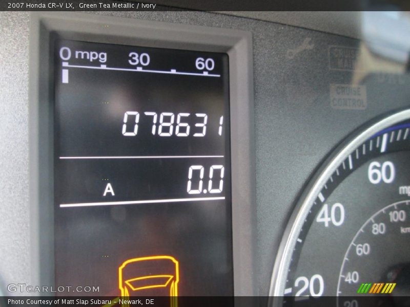 Green Tea Metallic / Ivory 2007 Honda CR-V LX