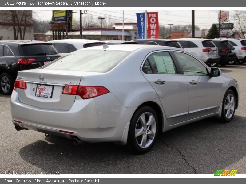 Silver Moon / Ebony 2012 Acura TSX Technology Sedan