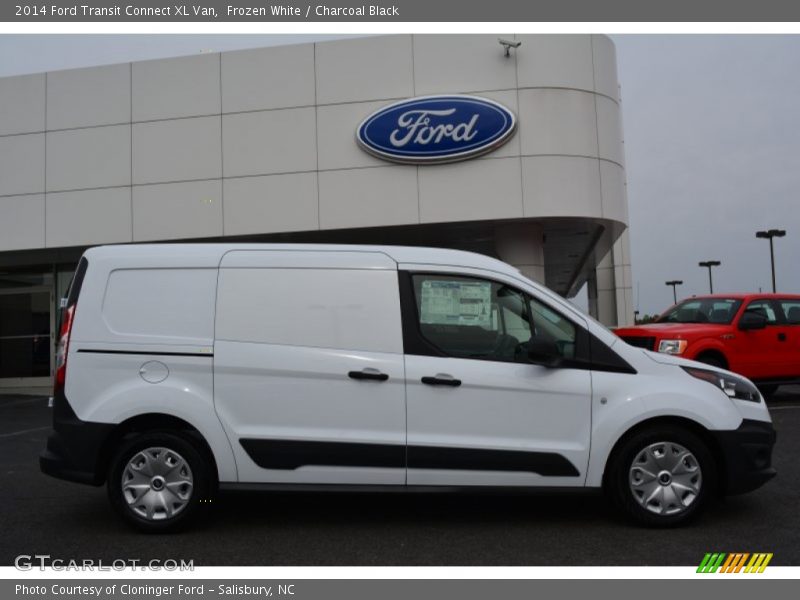 Frozen White / Charcoal Black 2014 Ford Transit Connect XL Van