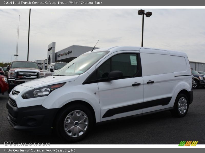 Frozen White / Charcoal Black 2014 Ford Transit Connect XL Van