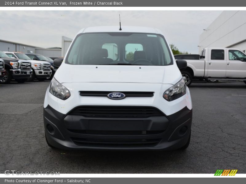 Frozen White / Charcoal Black 2014 Ford Transit Connect XL Van