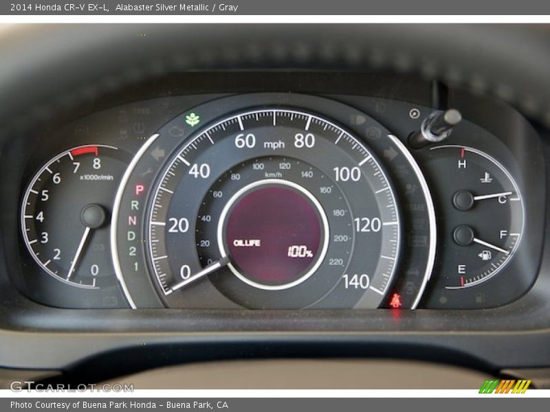 Alabaster Silver Metallic / Gray 2014 Honda CR-V EX-L