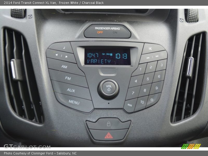 Frozen White / Charcoal Black 2014 Ford Transit Connect XL Van