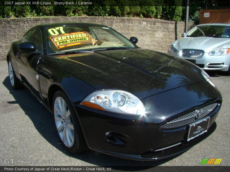 Ebony Black / Caramel 2007 Jaguar XK XK8 Coupe