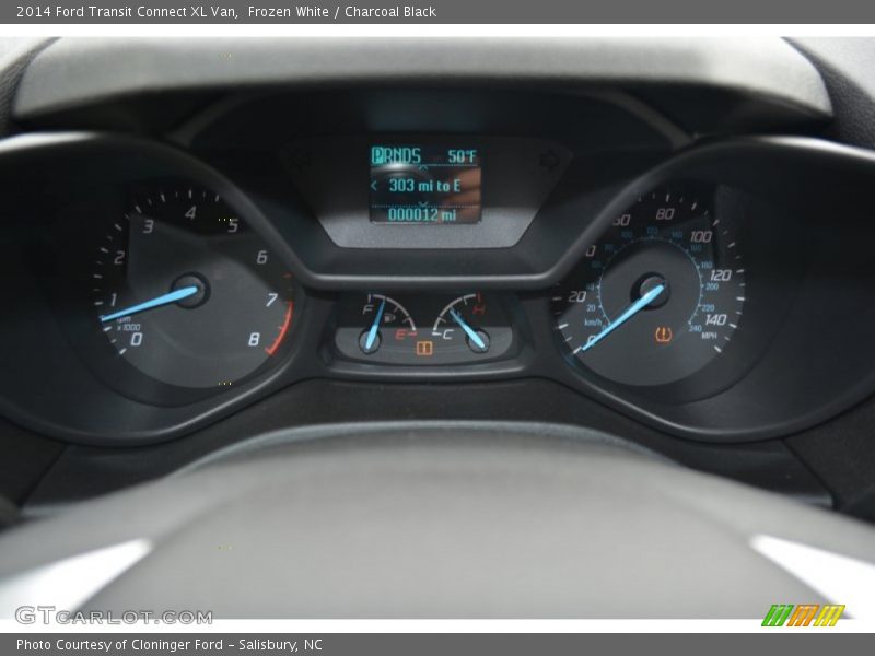 Frozen White / Charcoal Black 2014 Ford Transit Connect XL Van