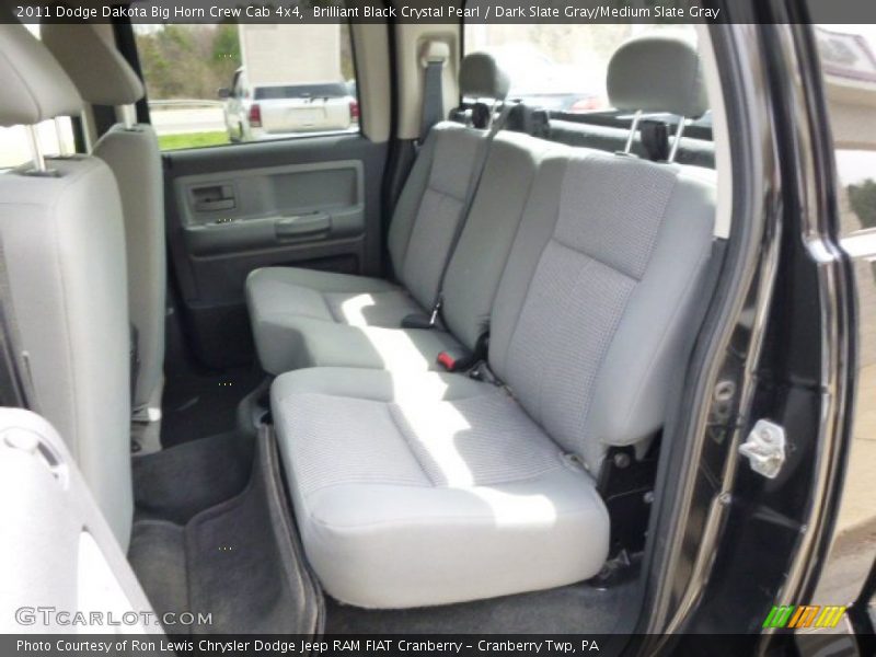 Brilliant Black Crystal Pearl / Dark Slate Gray/Medium Slate Gray 2011 Dodge Dakota Big Horn Crew Cab 4x4