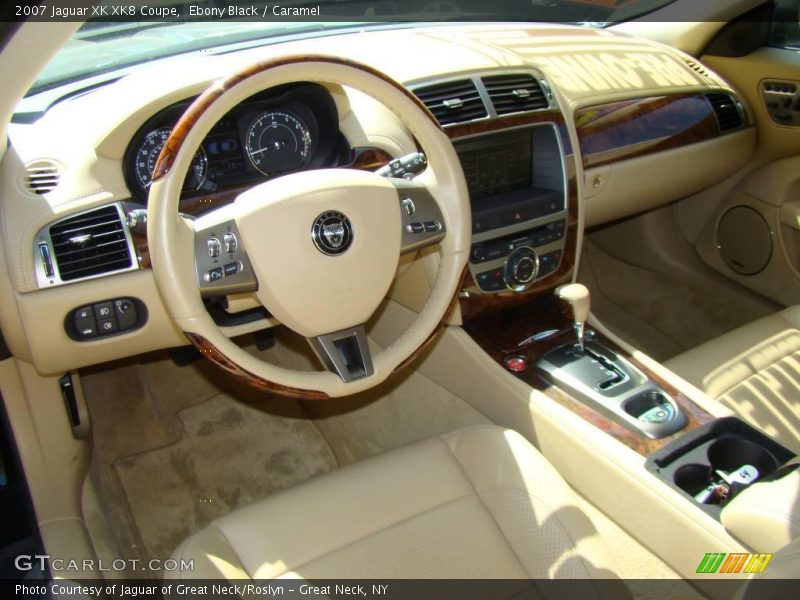Ebony Black / Caramel 2007 Jaguar XK XK8 Coupe