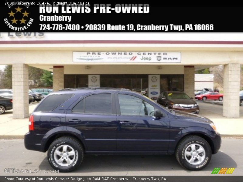 Midnight Blue / Beige 2008 Kia Sorento LX 4x4