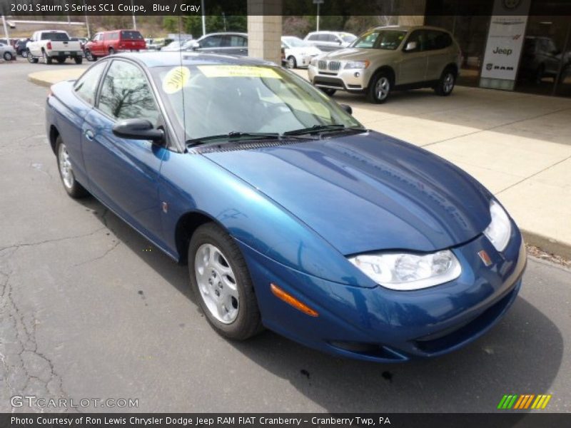 Blue / Gray 2001 Saturn S Series SC1 Coupe
